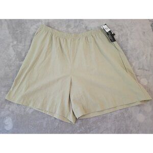 Jeno Neuman Womens Shorts 3XP Plus Petite Pull On Walking Green GRE50E